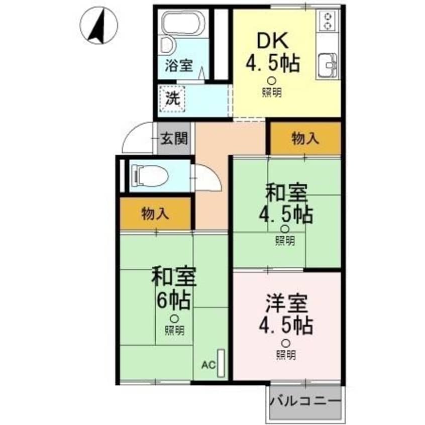 間取図 コーポ岡部　B棟
