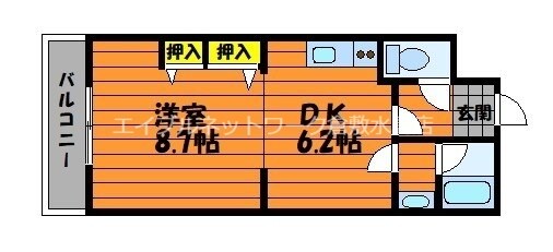 間取り図 山陽本線（中国）/倉敷駅 徒歩21分 1階 築23年