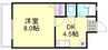 水島臨海鉄道水島本線/西富井駅 徒歩15分 3階 築30年 1Kの間取り