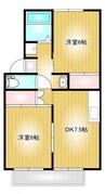 プレジール純B 2DKの間取り