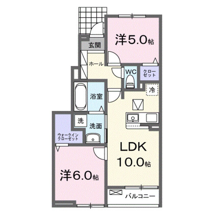 間取図 水島臨海鉄道水島本線/球場前駅 徒歩11分 1階 1年未満