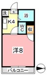 山陽本線（中国）/中庄駅 徒歩2分 1階 築32年 1Kの間取り