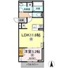 パーク倉敷 1LDKの間取り