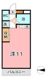 ぱんぷきんはうす 1Rの間取り