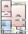 AKURA玉島 1LDKの間取り