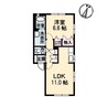 リアン　Ａ棟 1LDKの間取り