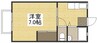 シュガーコーポⅡ 1Kの間取り