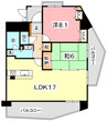 両備グレースマンション倉敷南町 2LDKの間取り