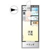 エスポワール老松 1Kの間取り