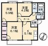 オーキッド倉敷Ⅱ　Ｂ棟 3Kの間取り