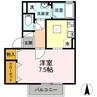 セジュール・ダンケ 1Rの間取り