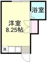 ヴィラ鶴新田　壱番館 1Kの間取り