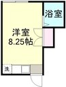 ヴィラ鶴新田　壱番館 1Kの間取り