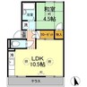 プレジール中野屋　Ｂ棟 1LDKの間取り