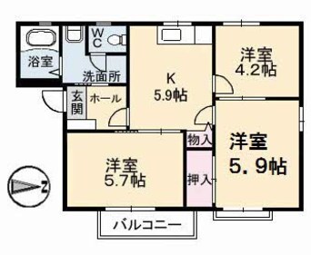 間取図 ピュア　チェーレ　Ａ棟