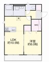 サンハイム弐番館 1LDKの間取り