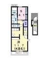 プレヴェール笹沖Ｂ 1Rの間取り