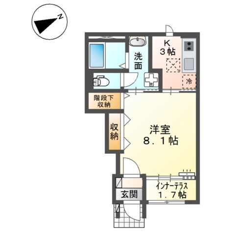 間取り図 仮）スターテラスⅡ　福田町古新田