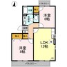山陽本線（中国）/庭瀬駅 徒歩17分 3階 築26年 2LDKの間取り
