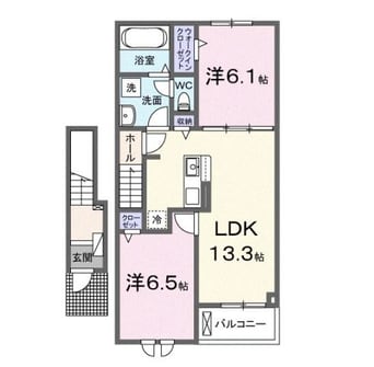 間取図 クレール九番館