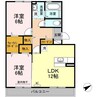 プラシード三宅 2LDKの間取り