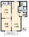マルベリーハウス 2LDKの間取り