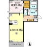 アヴァンスⅡ 1LDKの間取り