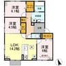 フェリシタス 3LDKの間取り