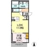パーク倉敷 1LDKの間取り