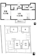 サンライズ渡辺Aの間取図