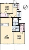 ドルモベーネ 2LDKの間取り
