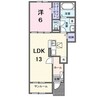 サザンクロスＡ 1LDKの間取り