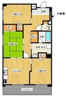 難波ビル 3DKの間取り