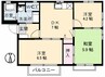 ルナール玉島　Ａ棟 3DKの間取り
