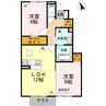 ポレール・ｍ 2LDKの間取り