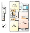 メリーシャトレーン 2LDKの間取り