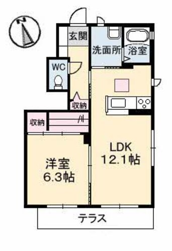 間取図 セブノール　Ｂ棟