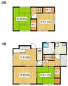 水島臨海鉄道水島本線/福井駅 徒歩10分 1-2階 築43年 4DKの間取り