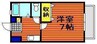 宇野線<宇野みなと線>/茶屋町駅 徒歩41分 1階 築28年 1Kの間取り