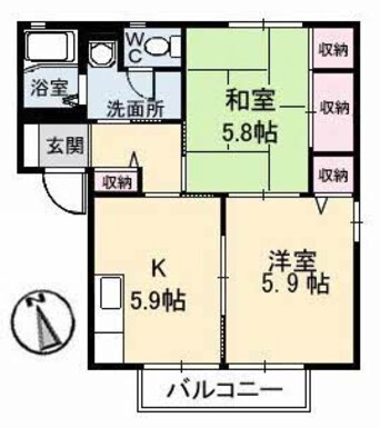 間取図 メゾン武智　C棟