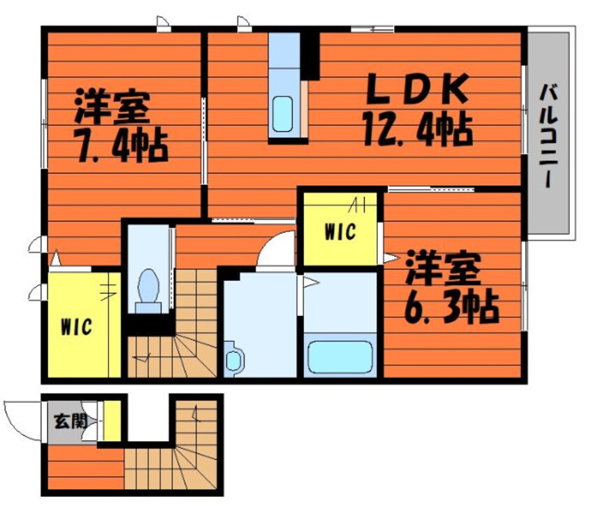 間取図 山陽本線（中国）/中庄駅 徒歩31分 2階 築12年