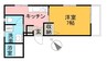 ビュー倉敷 1Kの間取り