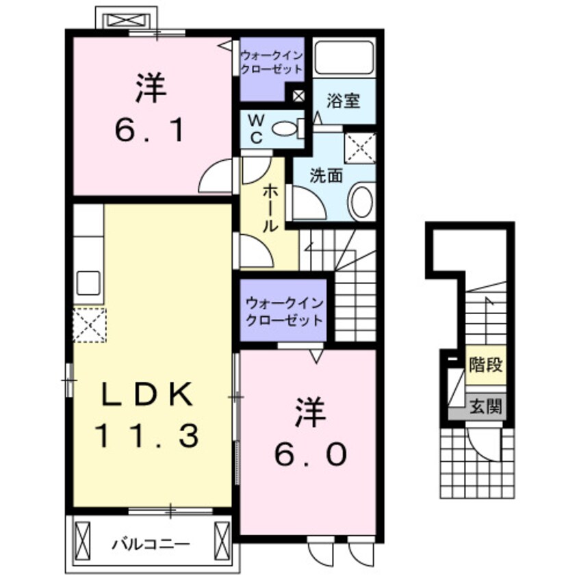 間取図 レトワールＢ