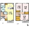 サンハートピアＡ棟 3LDKの間取り