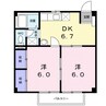 くらしきグリーンハイツ 2DKの間取り