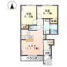メゾン・コスモス壱番館 2LDKの間取り