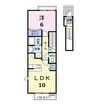 ルミネ高須Ａ 1LDKの間取り