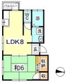 ドミールタキザワ 1LDKの間取り