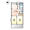 クオリティパレス 2LDKの間取り