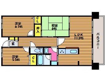 間取図 アルファステイツ老松町弐番館